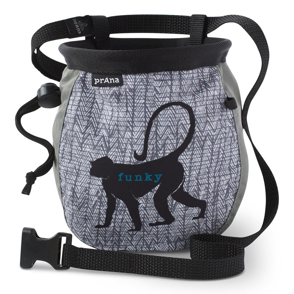 NEW Prana Chalk Bag for Climbing Funky Monkey Grey